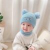 0–36 Months Baby Set Blue with Scarf