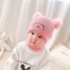 0–36 Months Pink Little Bear Baby Outfit With Scarf